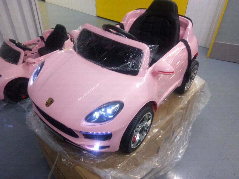 pink porsche ride on car